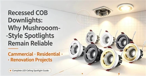 چراغ‌های LED قارچی همه‌چیز توکار COB: گزینه‌های رنگ‌بندی انعطاف‌پذیر برای پروژه‌های نورپردازی داخ...